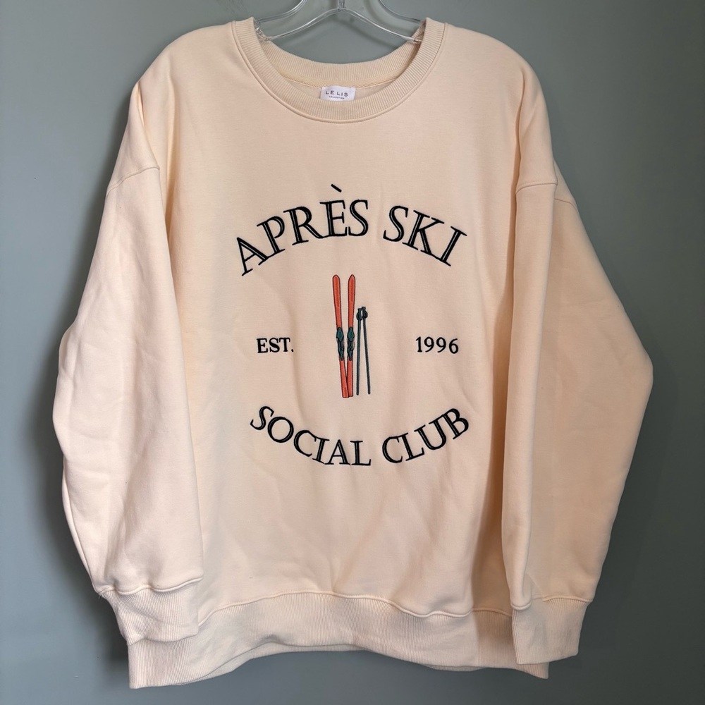 Apres Ski Embroidered Crewneck Sweatshirt